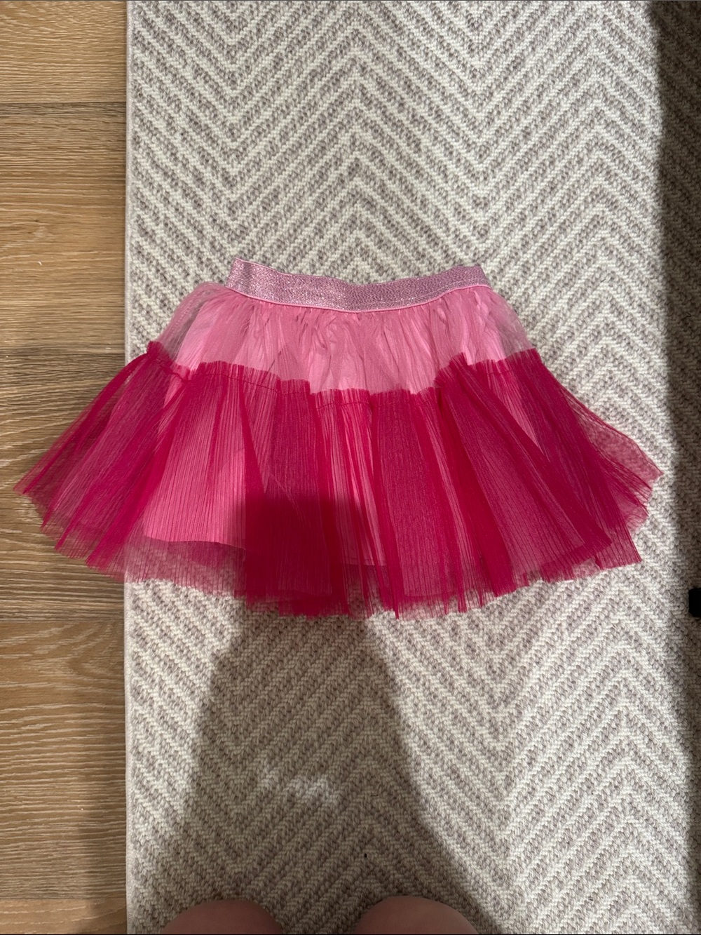 H&M Two-Tone Pink Layered Tulle Skirt